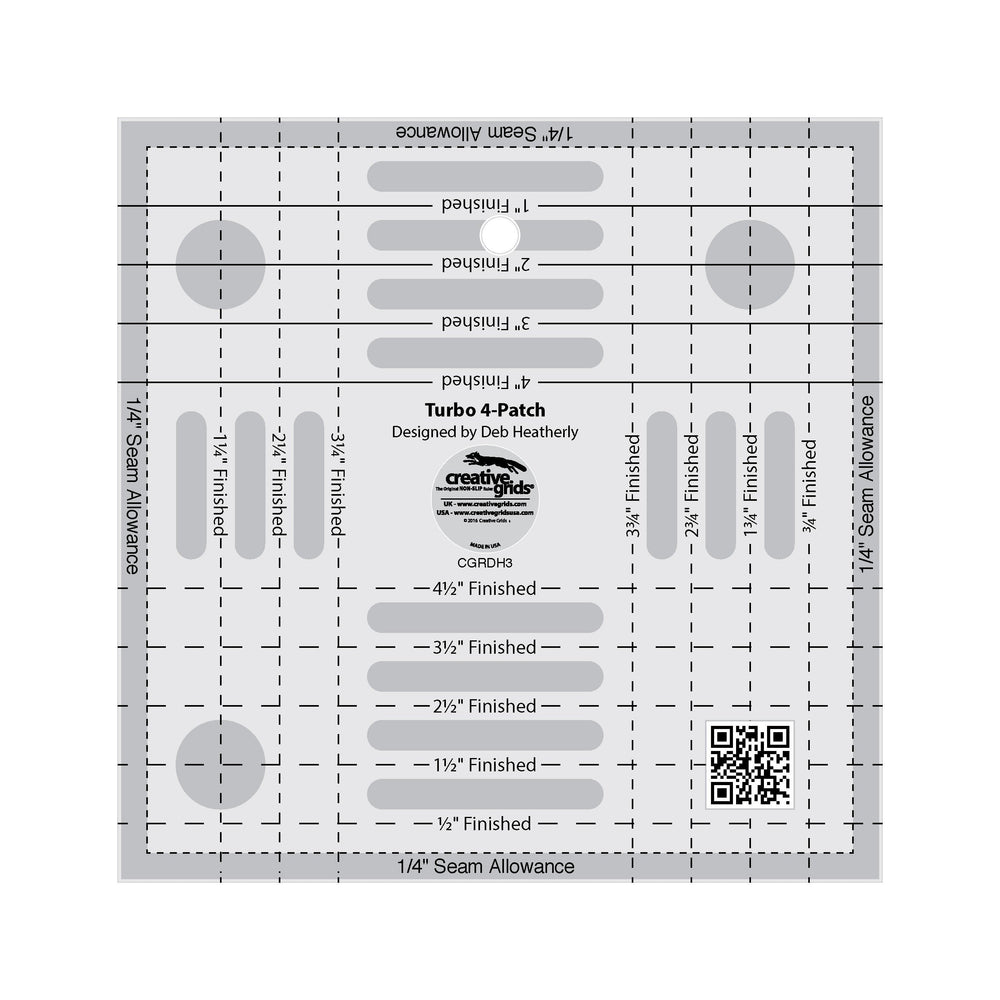 Creative Grids Turbo 4-Patch Template Quilt Ruler — Cottage Quilting Ltd.