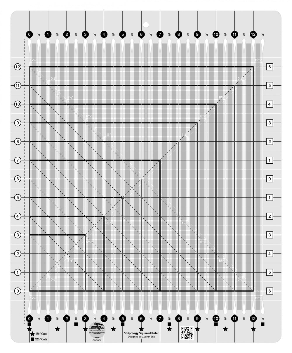 Creative Grids Stripology Squared Quilt Ruler — Cottage Quilting Ltd.