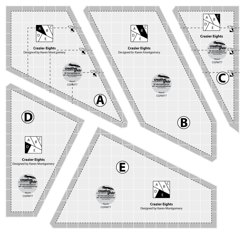 Creative Grids Crazier Eights Template — Cottage Quilting Ltd.