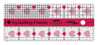 Creative Grids I Love My Quilt Friends Mini Quilt Ruler 2.5" x 6"