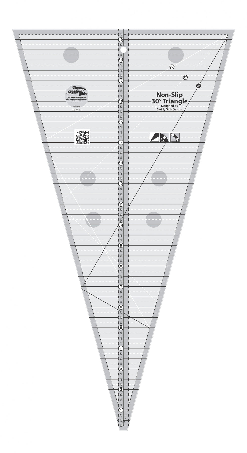 Creative Grids 30 Degree Triangle Quilt Ruler — Cottage Quilting Ltd.