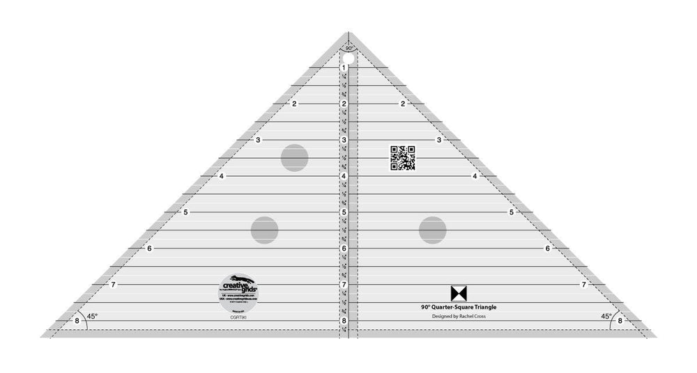 Creative Grids 90 Degree Quarter-Square Triangle Quilt Ruler — Cottage Quilting Ltd.