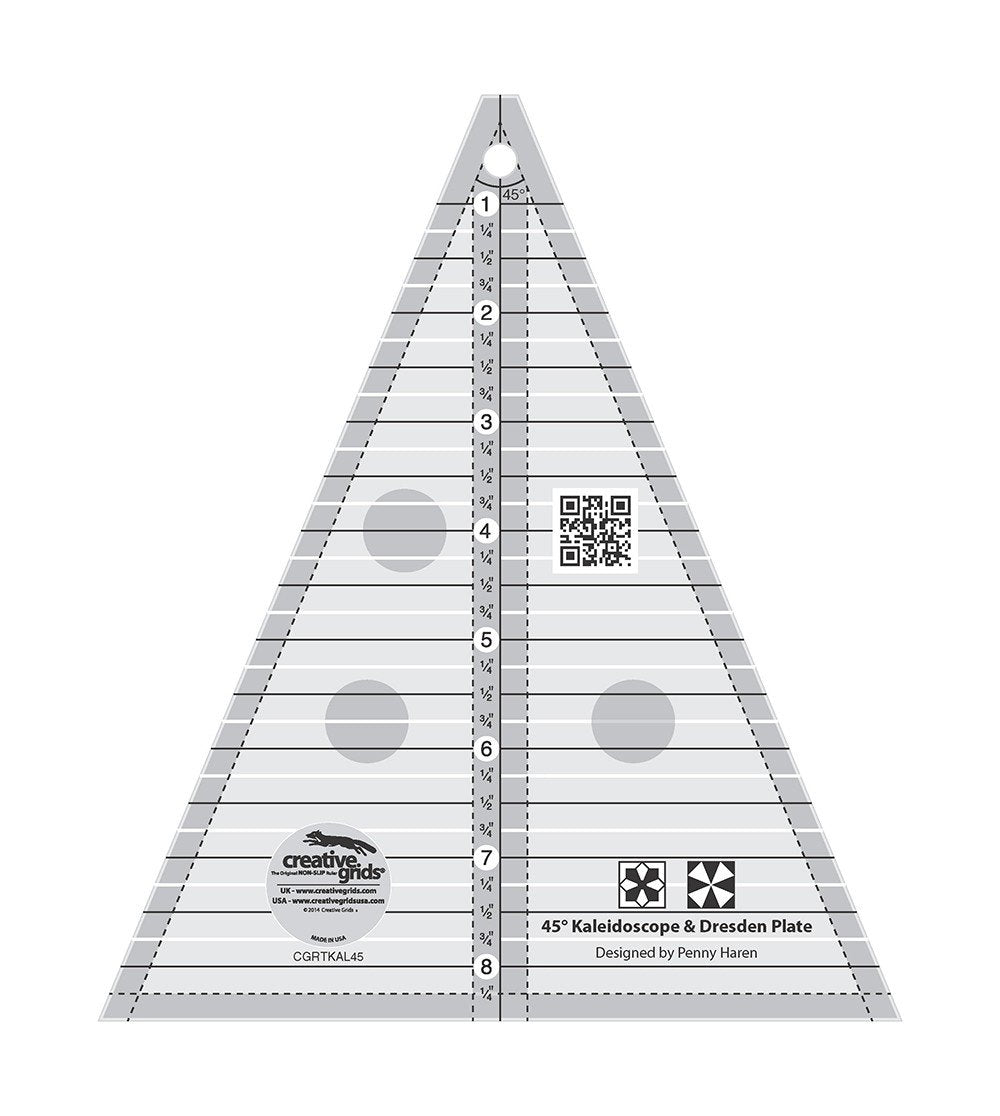 Creative Grids Kaleidoscope or Dresden Plate Triangle Quilt Ruler — Cottage Quilting Ltd.