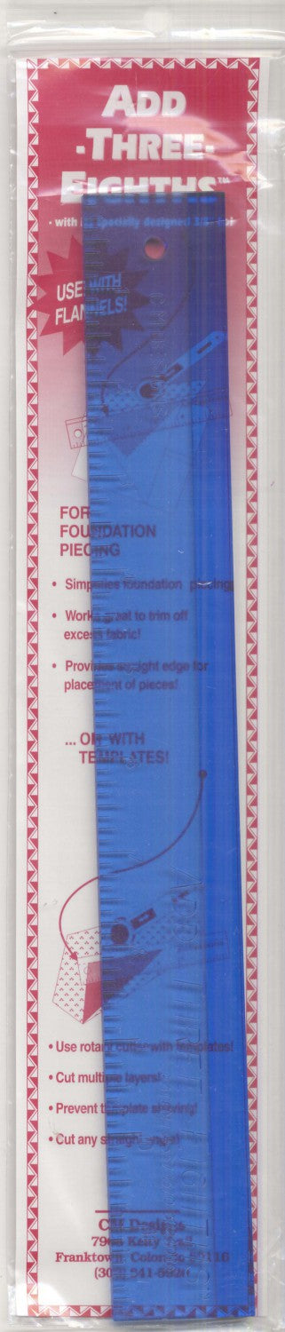 Add Three-Eighths Ruler 3/8" Lip  **SPECIAL ORDER** — Cottage Quilting Ltd.
