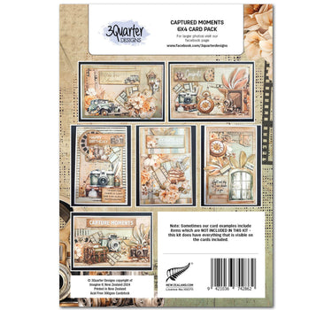3Quarter Designs Captured Moments 6x4 Card Pack