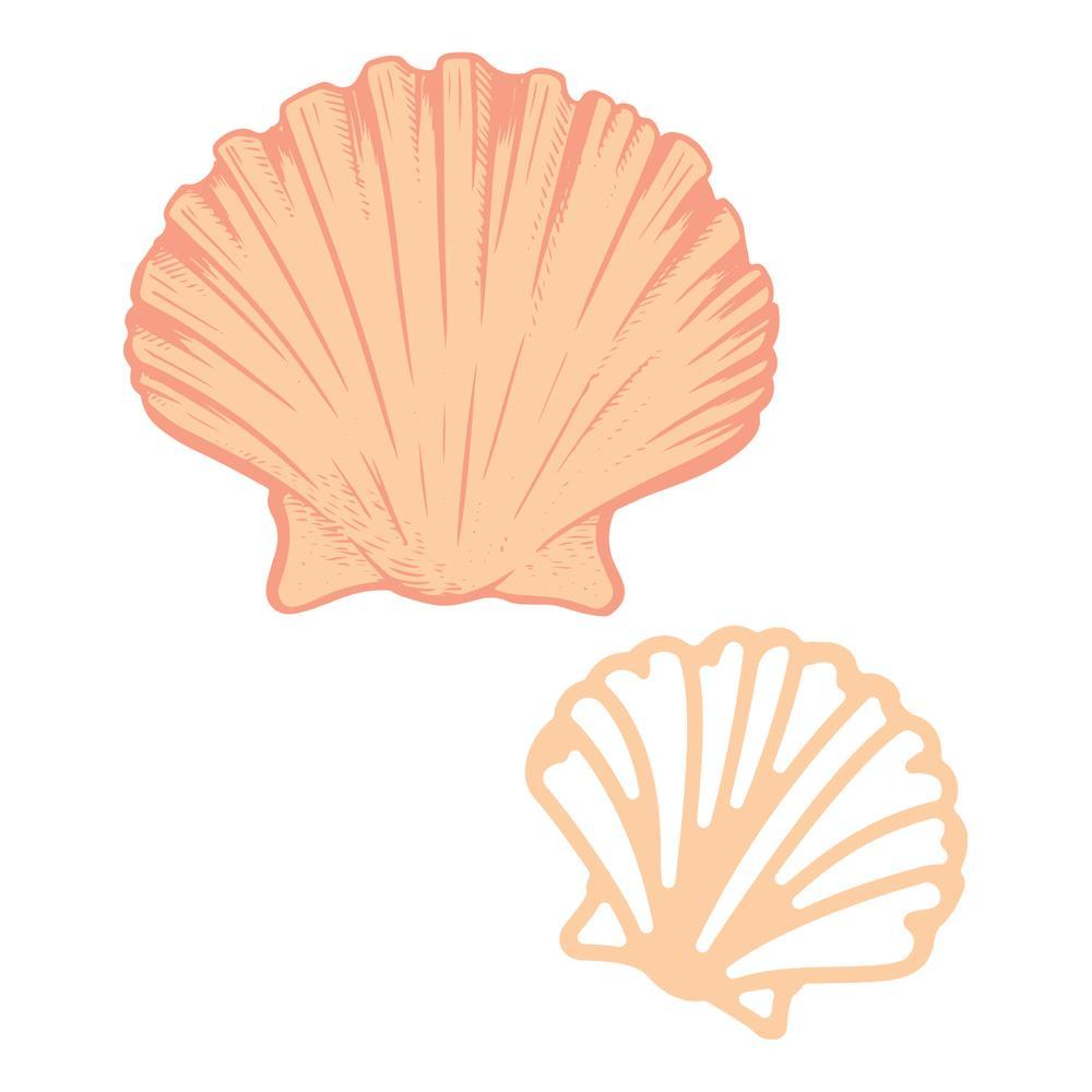 Couture Creations Seaside Girl Flat Seashell Mini Stamp and Die Set — Ecstasy Crafts