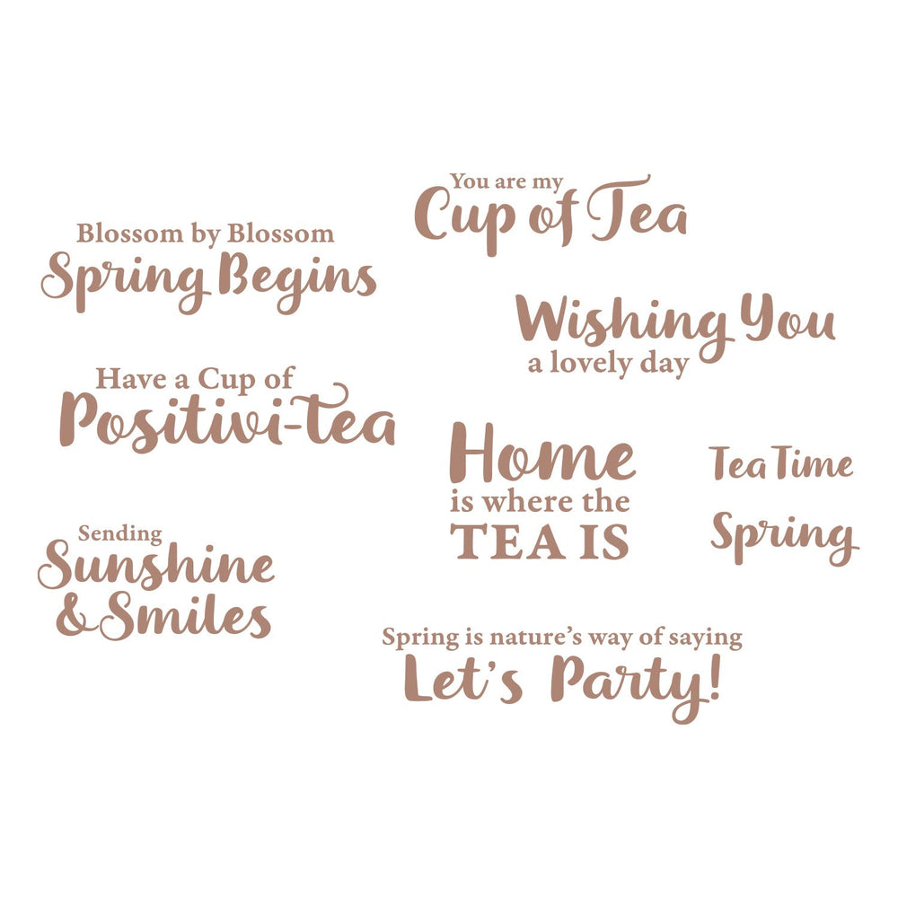 Set de Tampons en Photopolymère Tasse de Sentiments (9 pièces)
