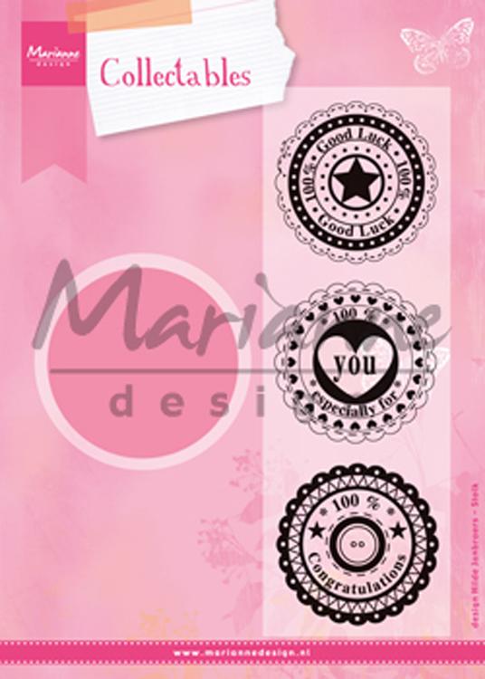 Marianne Design: Matrice de découpe et tampon Collectables – Cercle et sentiments
