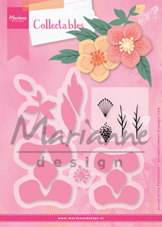 Marianne Design : Set de matrices de coupe et tampons - Hellebores d'Eline