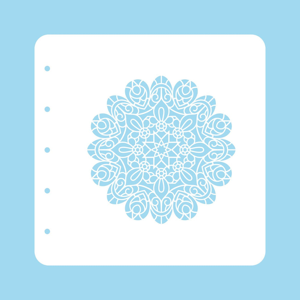 Stencil A6 For Magnetic Colour Set Christmas Time Mandala