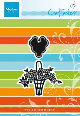 Marianne Design : Matrices de découpe Craftables - Panier de fleurs et étiquette