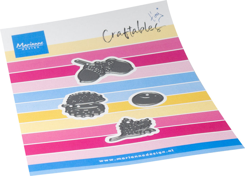 Matrice de découpe Marianne Design Craftables - Glands et châtaignes Tiny