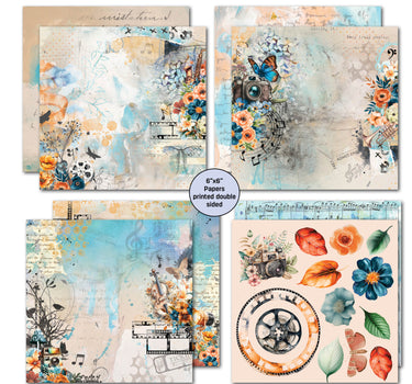 3Quarter Designs Cerulean Score 6x6 Paper Pack