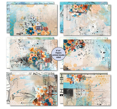 3Quarter Designs Cerulean Score 6x4 Card Pack