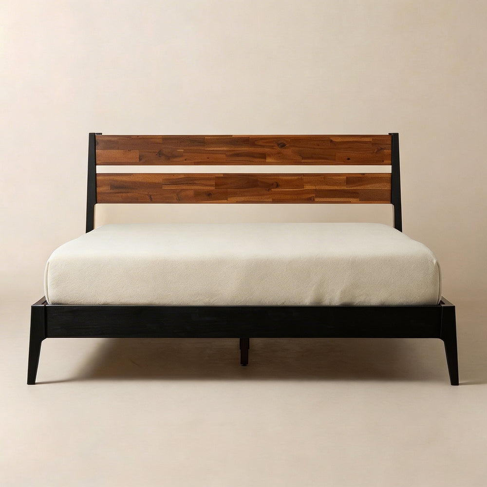 [Achetez-en 1, obtenez-en 1] Lit en bois massif et table de chevet Callisto