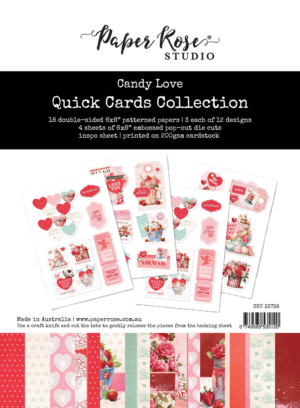 Kit de cartes rapides Candy Love 33738