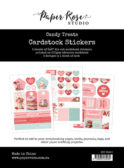 Candy Treats, paquet d'autocollants en papier cartonné 15x20 cm (6x8 po), 33420