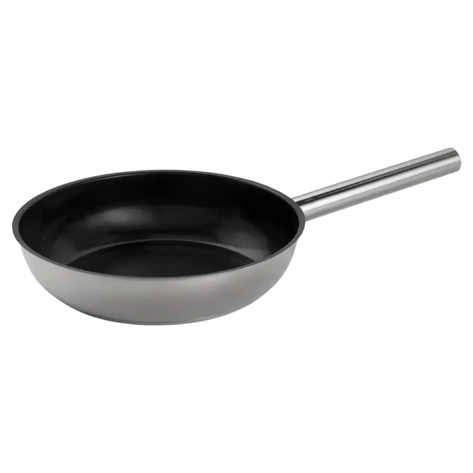 COMBEKK - Poêle antiadhésive en acier inoxydable 28 cm
