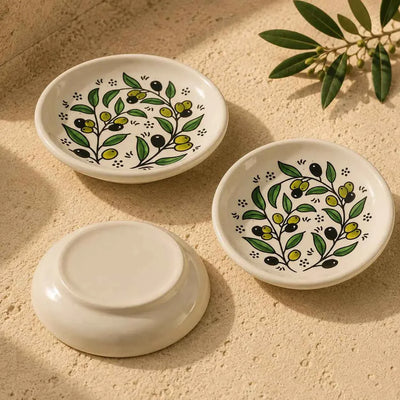 Handmade Olive Branch Ceramic Bowl – Serving Bowl 13cm