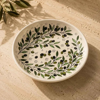 Handmade Palestinian Zatoun Branch Serving Bowl – Salad & Fruit 35cm