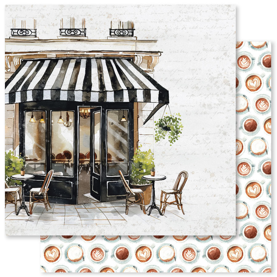 Coffee In Paris C 12x12 Paper (12pc Bulk Pack) 32313 — Ecstasy Crafts