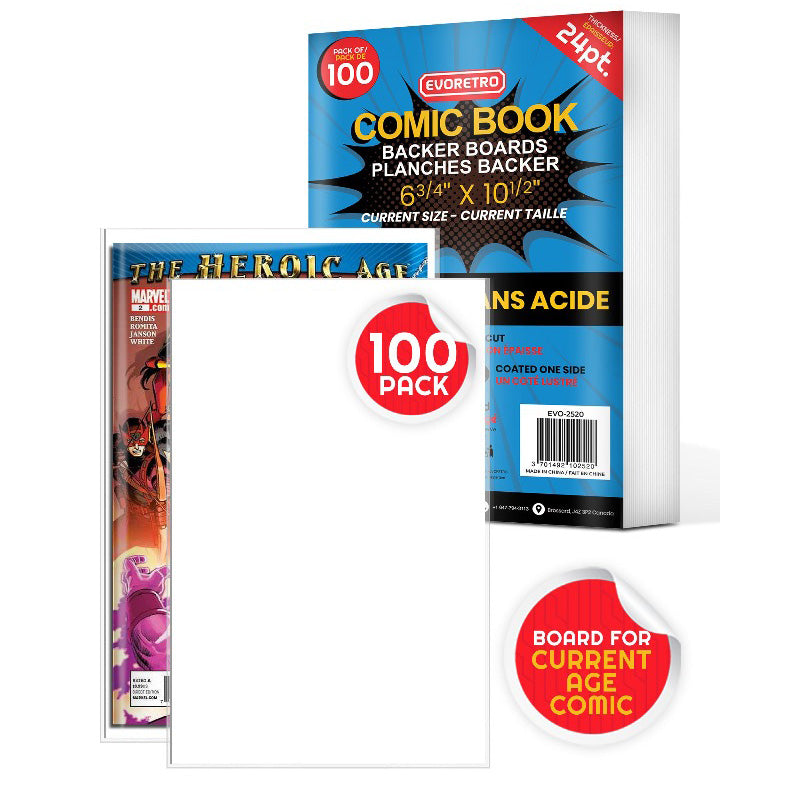 Planches de protection pour bandes dessinées format Comic (24PT)