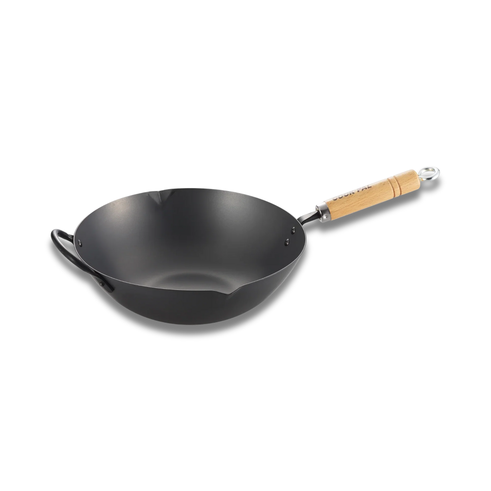 Wok en acier au carbone nitruré Yoshikawa Cook-Pal REN 30 cm