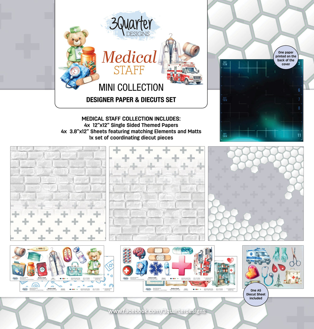 Collection 3 Quarter Designs Personnel Médical Mini 30x30