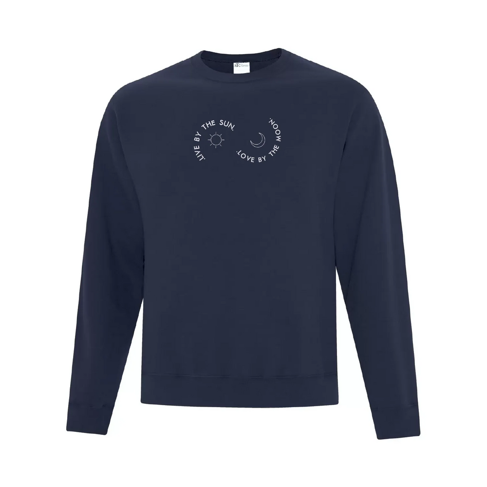Crewneck "Live By The Sun" Embroidery