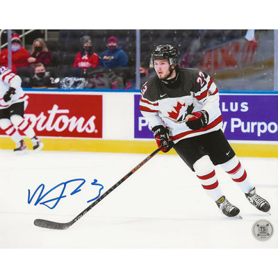 Photo 8x10 de Mason McTavish autographiée, Équipe Canada