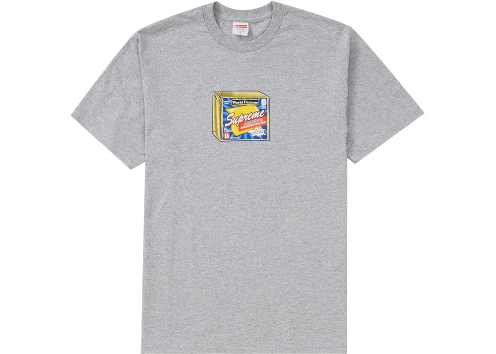Supreme 'Cheese' Tee - Heather Grey