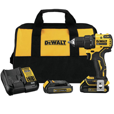 Perceuse/Visseuse sans fil DEWALT 20 V MAX*, Compacte, 1/2 pouce avec 2 Batteries - Reconditionnée avec Garantie Dewalt - DCD708C2