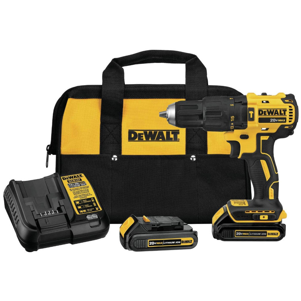 DEWALT20V MAX* Cordless Compart Hammer Drill with 2 Batteries - Refurbished with Dewalt Warranty - DCD778C2 — Home Essentials Outlet