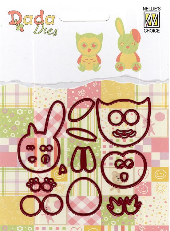 Nellie's Choice - Matrice de découpe hibou et lièvre Dada Baby