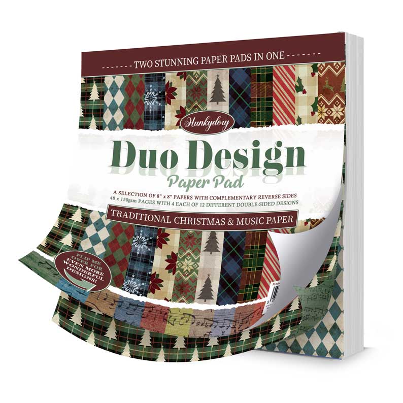 Duo Design Paper Pads - Traditional Christmas & Music Paper — Ecstasy Crafts
