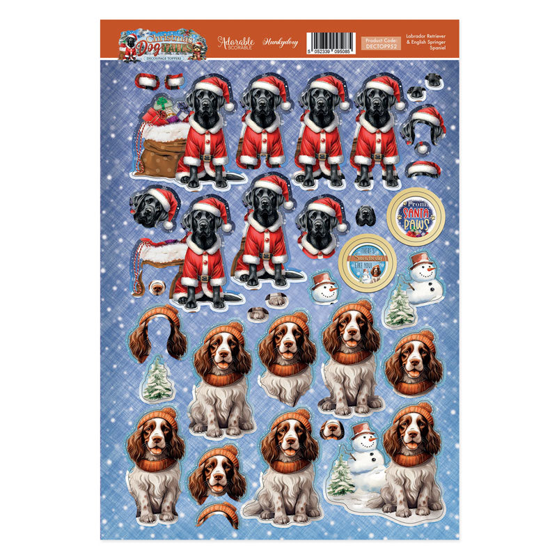 Feuille de dessus de découpage Labrador Retriever et English Springer Spaniel