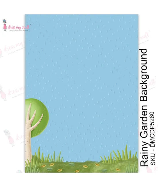 Dress My Craft Transfer Me - Fond de jardin pluvieux