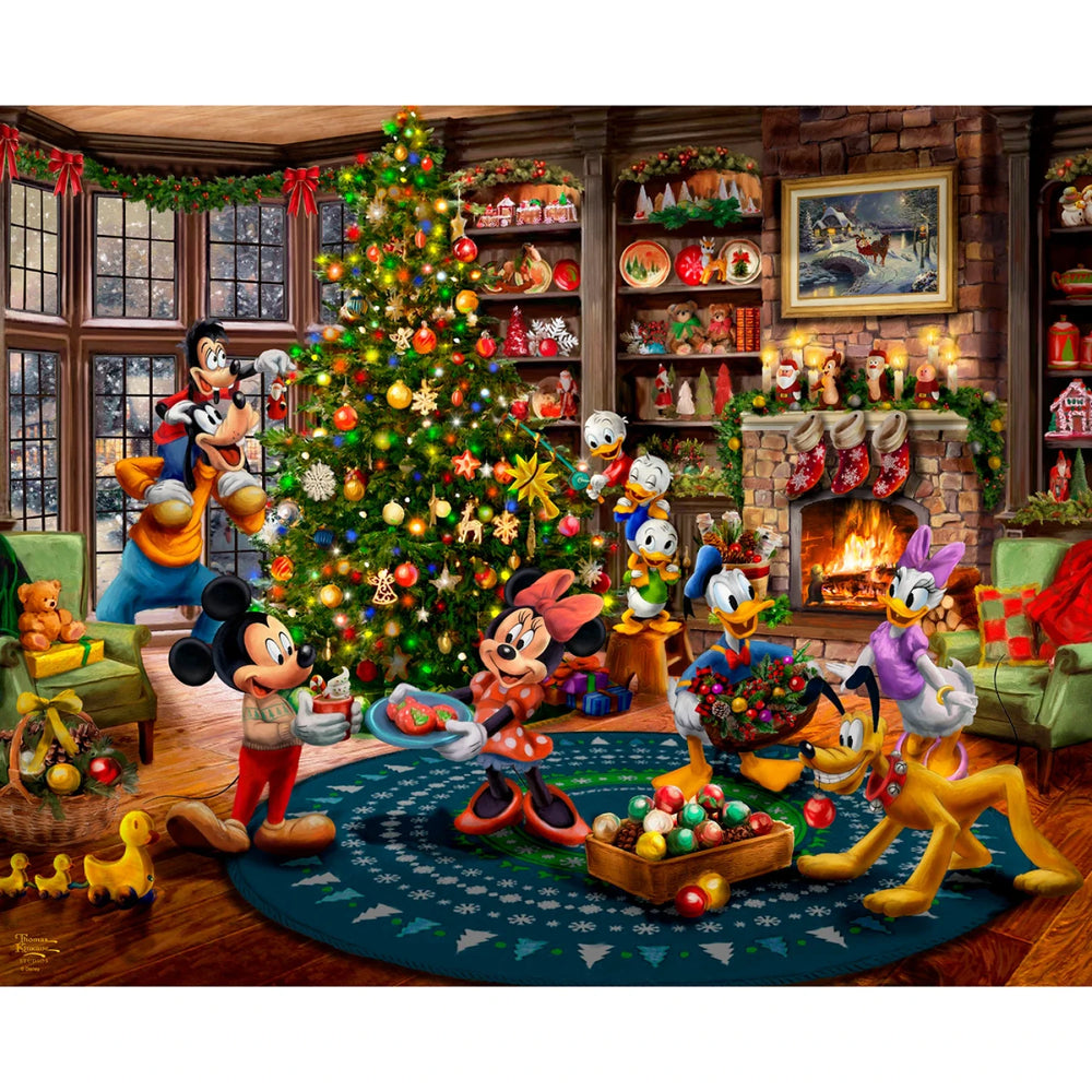 Mickey & Minnie Taillant l'Arbre Panneau 35po