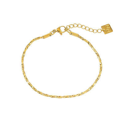KANAI Or: Bracelet à chaîne torsadée texturée moderne