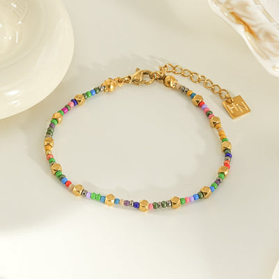 AYDA Or : Bracelet à Perles Confetti Luxe