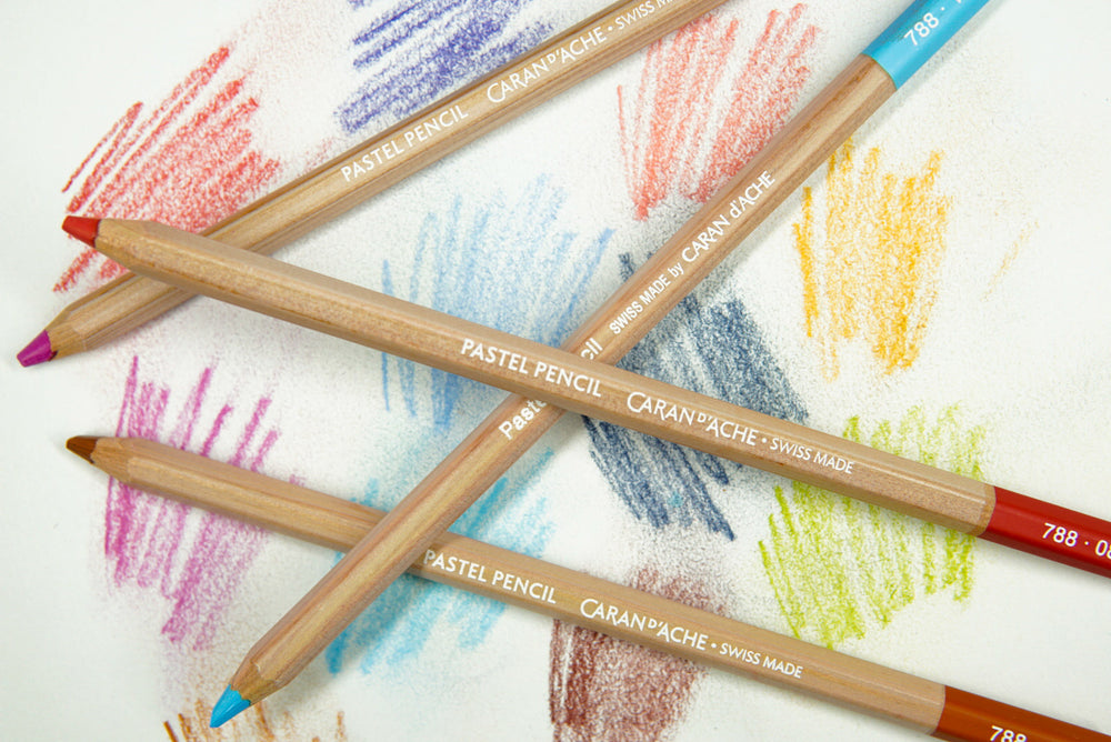 Caran d'Ache - Crayon Pastel - Roses et Violets