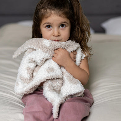 Doudou Imprimé Marguerites Beige Rosé et Blanc