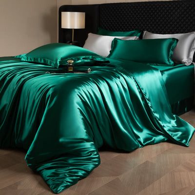 Parure de couette élégante Lustre Luxe - Vert émeraude