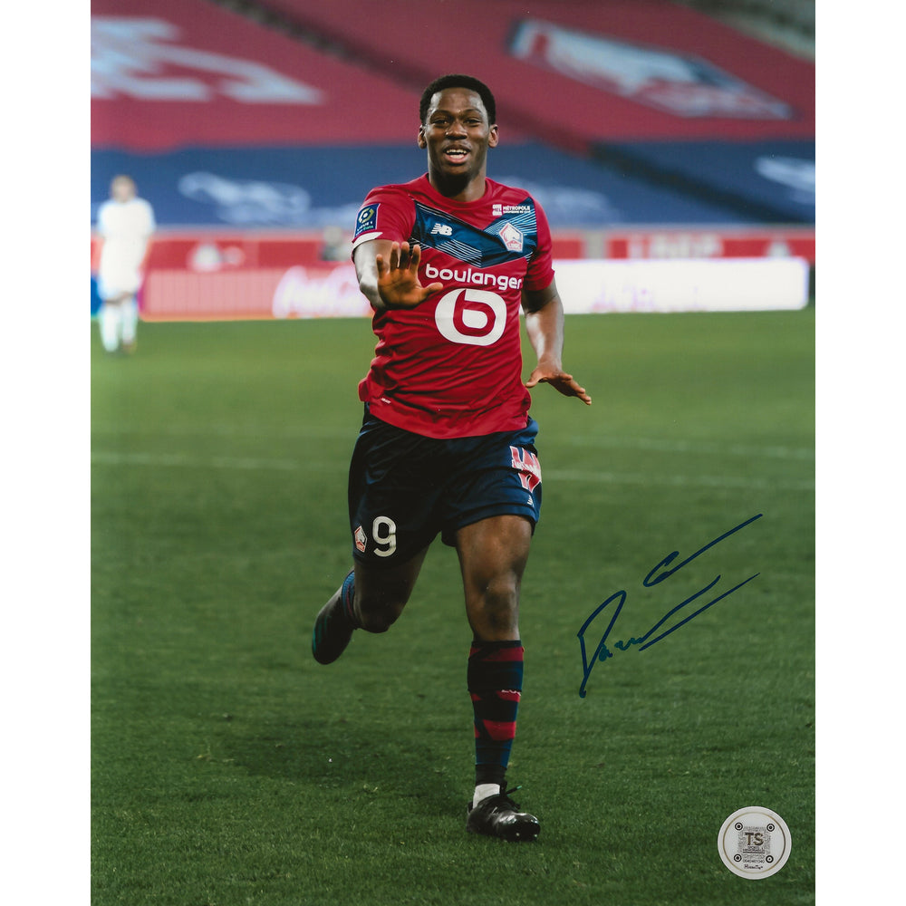 Jonathan David Photo 8x10 dédicacée - Célébration de but - LOSC Lille