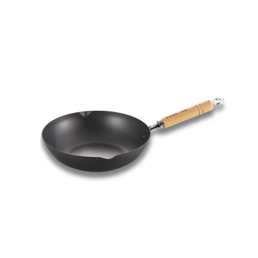 Yoshikawa Cook-Pal Ren Poêle à frire profonde de 20 cm en acier au carbone nitruré