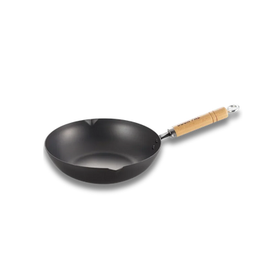 Yoshikawa Cook-Pal Ren Poêle à frire profonde de 20 cm en acier au carbone nitruré