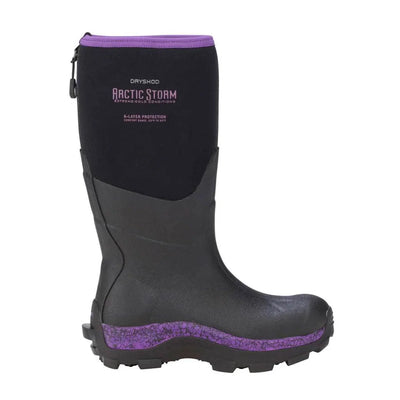 Dryshod Tempête Arctique pour Femmes Noir/Violet Hautes