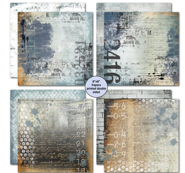 3Quarter Designs Eclectic Clocks 8x8 Paper Pack
