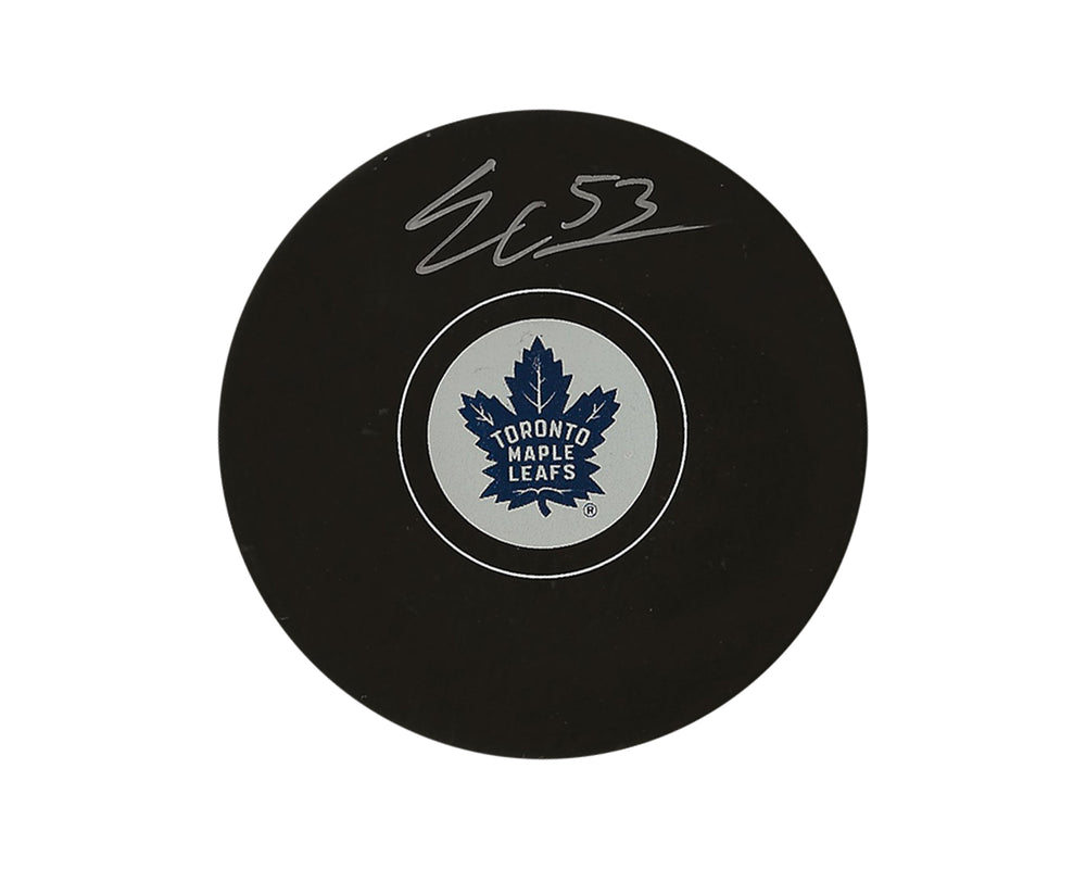 Easton Cowan Autographed Toronto Maple Leafs Autograph Model Puck