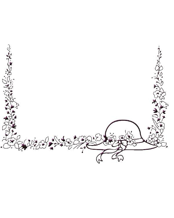 Dossier de gaufrage - Mélodie Florale (Chapeau) Taille 12,7 x 17,8 cm